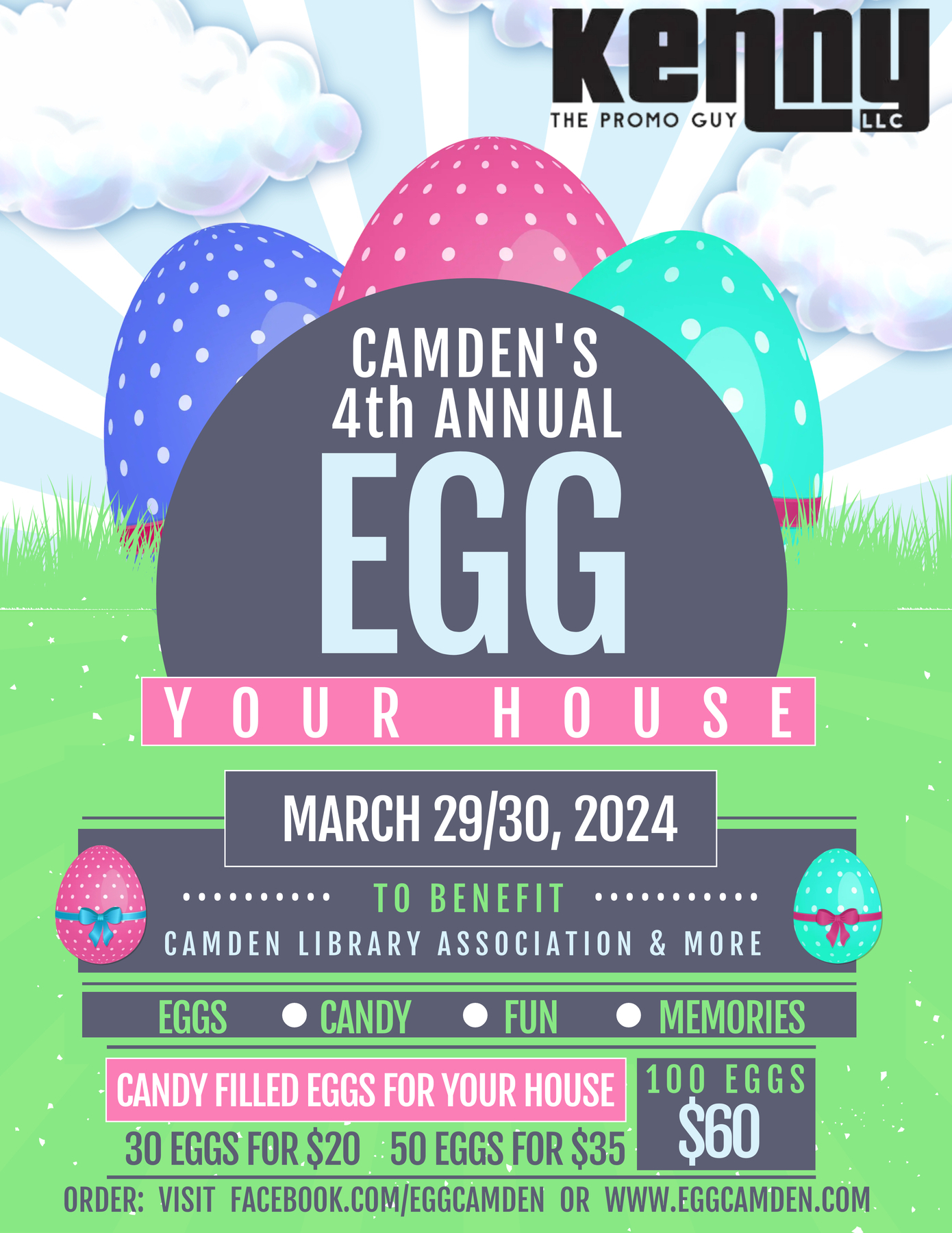 2024 Camden Egg Your House Fundraiser Poster